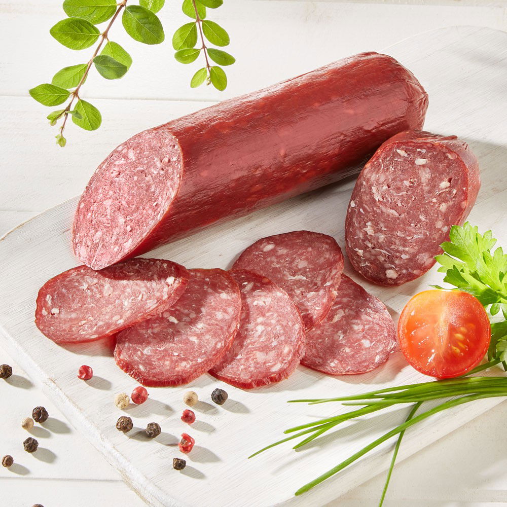 Wildhüters Reh-Salami, im Stück