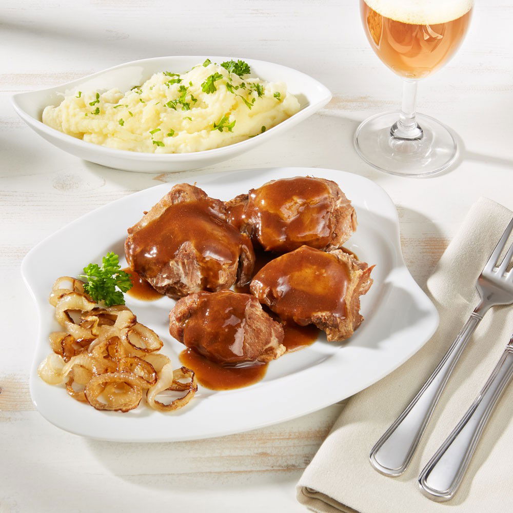 Dürrröhrsdorfer Schweinebäckchen in Biersauce