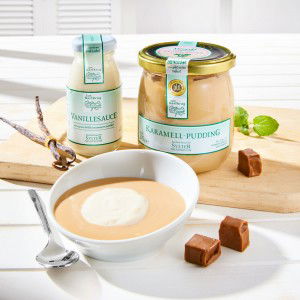 Karamell-Pudding & Vanillesauce 2er-Set