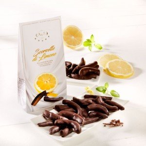 Aiello Kandierte Zitronenschalen in Zartbitterschokolade Bio