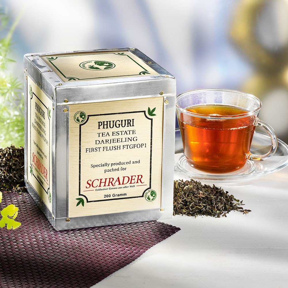 Schwarzer Tee Darjeeling First Flush Phuguri FTGFOP1 Bio