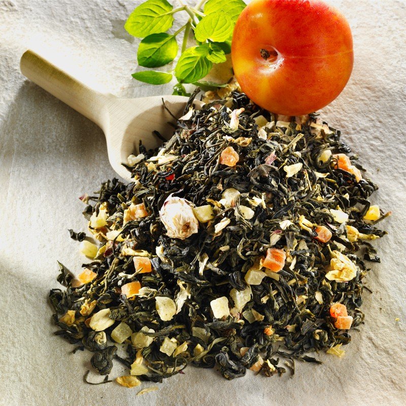 Aromatisierter Grüner Tee Lotusblüte Aprikose