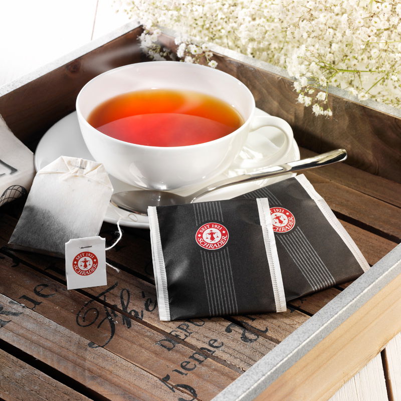 Schwarzer Tee Darjeeling Blend Teebeutel Schrader