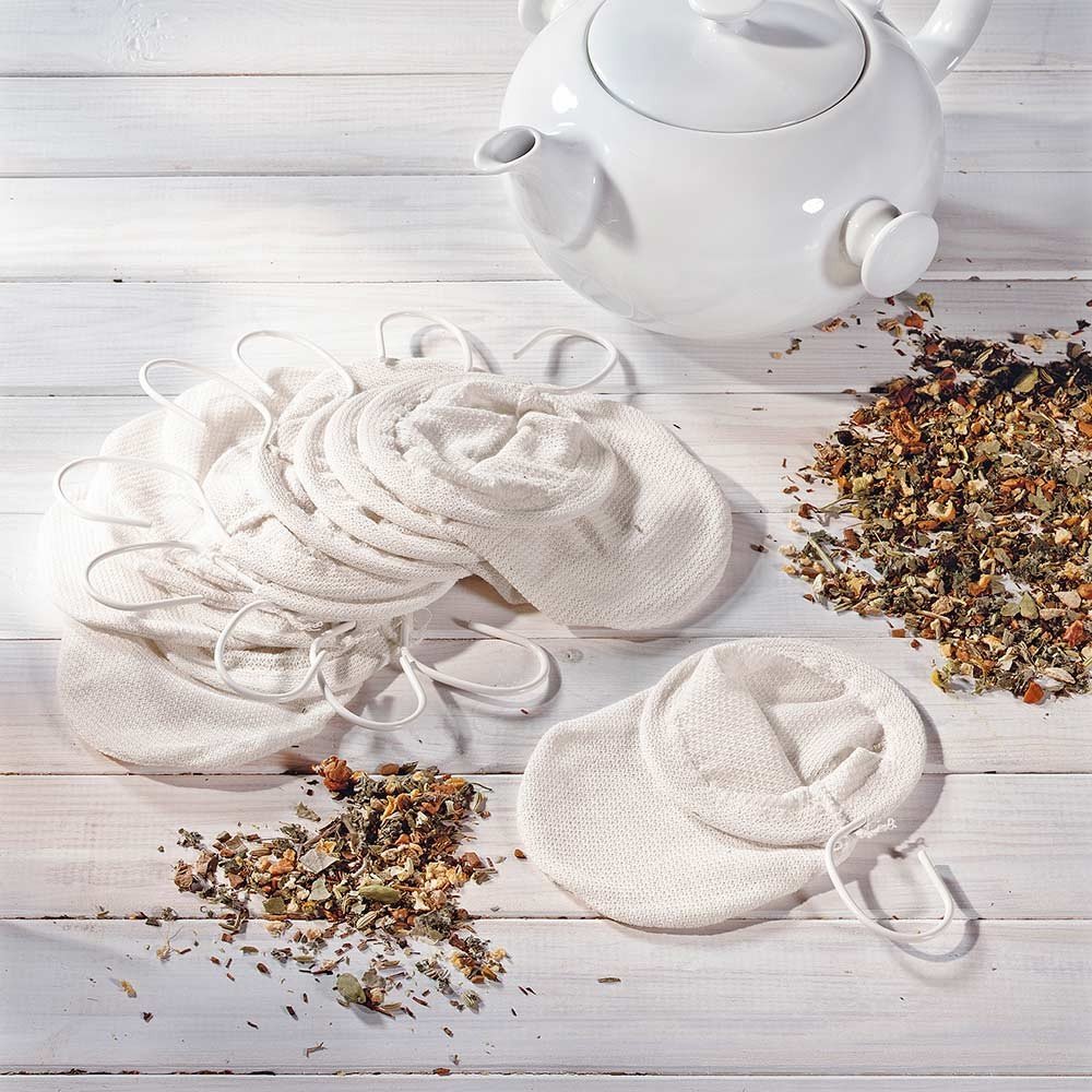 Wiederverwendbare Teefilter aus Baumwolle